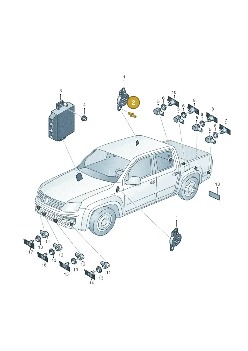 8D0839829 — Volkswagen Amarok twin cab (2022-) diagram 894919000, position 2