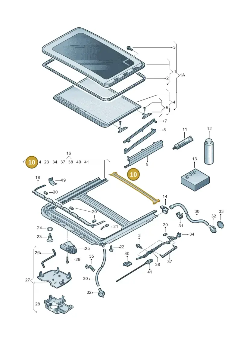 8D0877633C — Volkswagen Jetta/Wagon (2002-2006) diagram 203877000, position 10