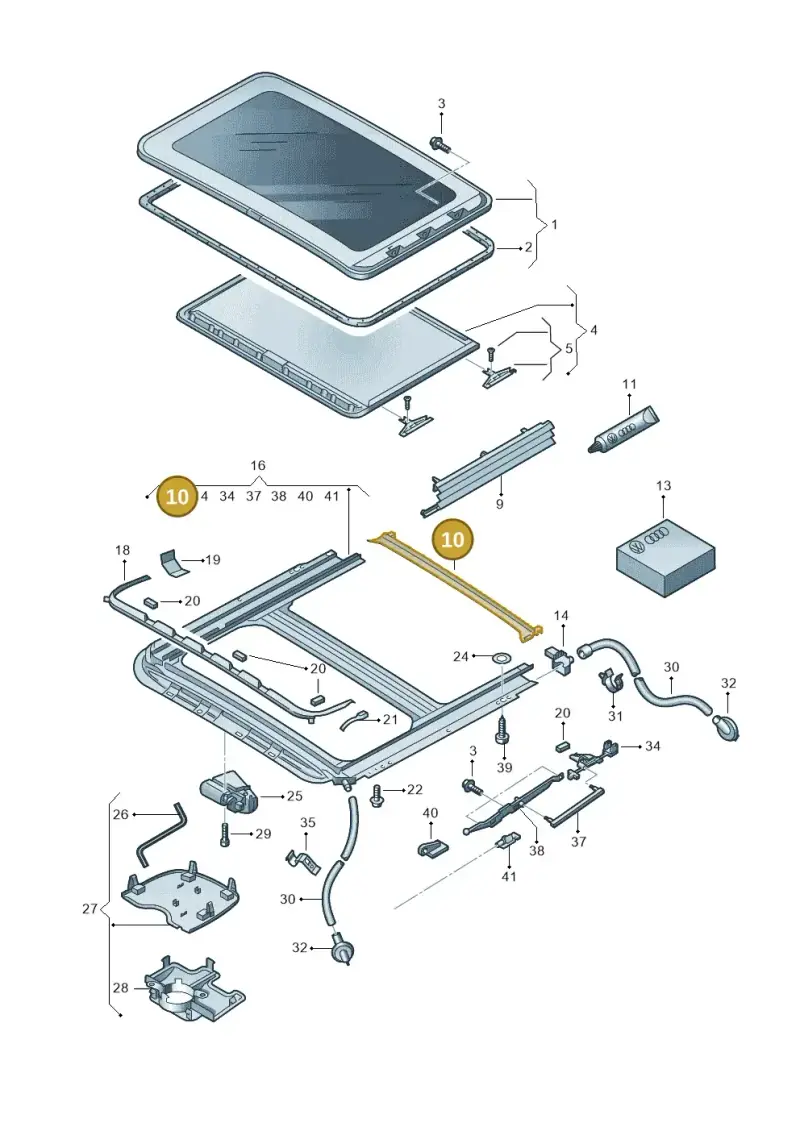 8D0877633C — Volkswagen Golf Plus (2011-2014) diagram 420877000, position 10