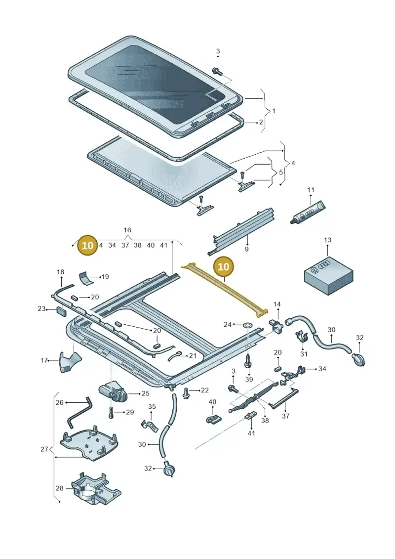 8D0877633C — Volkswagen Golf (2011-2013) diagram 649877000, position 10
