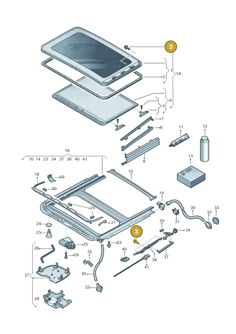 8D0877721B — Volkswagen Jetta Wagon (2001-2001) diagram 203877000, position 3