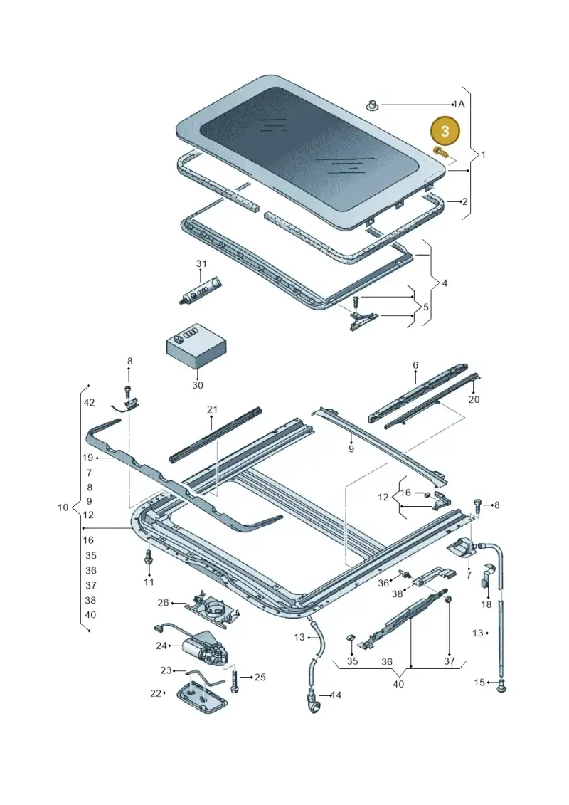 8D0877721B — Volkswagen FOX                  M.05> (2005-) diagram 231877100, position 3