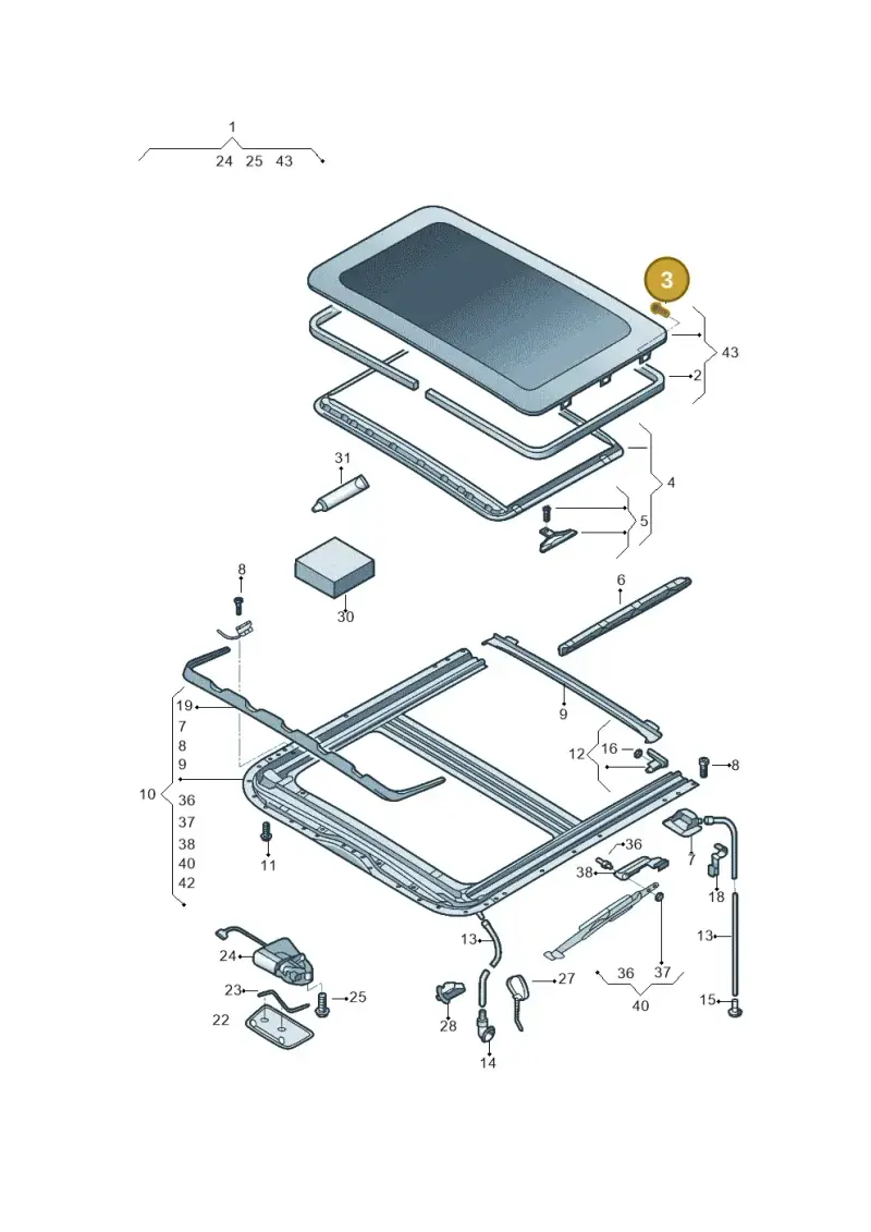 8D0877721B — Volkswagen Crossfox (2014-2021) diagram 558877100, position 3