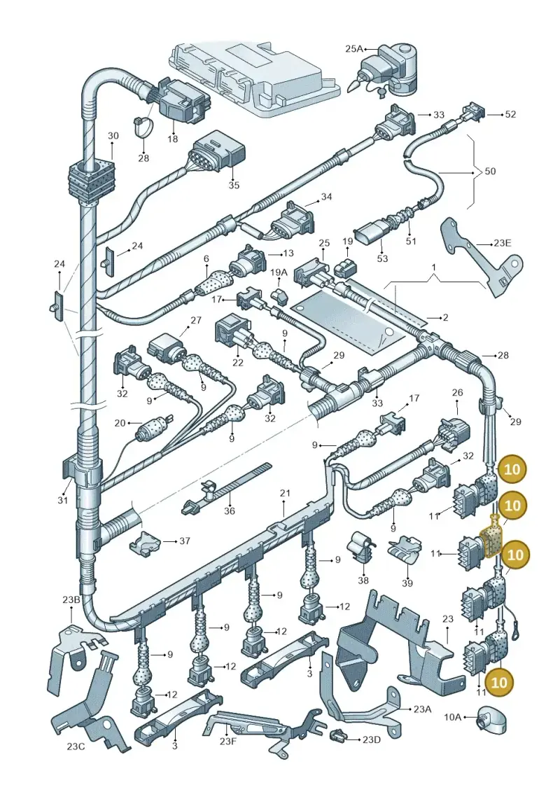 8D0906102A — Volkswagen New Beetle             06> (2005-) diagram 203971100, position 10