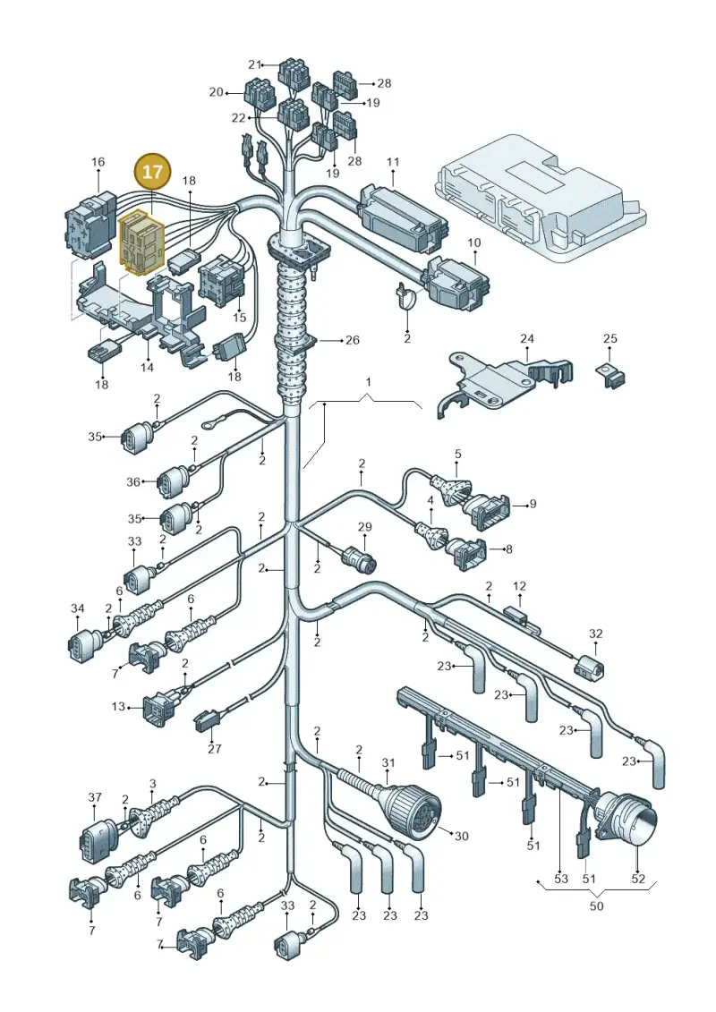 8D0937528 — Volkswagen PASSAT/4MOTION/W8 (2002-2005) diagram 221971230, position 17
