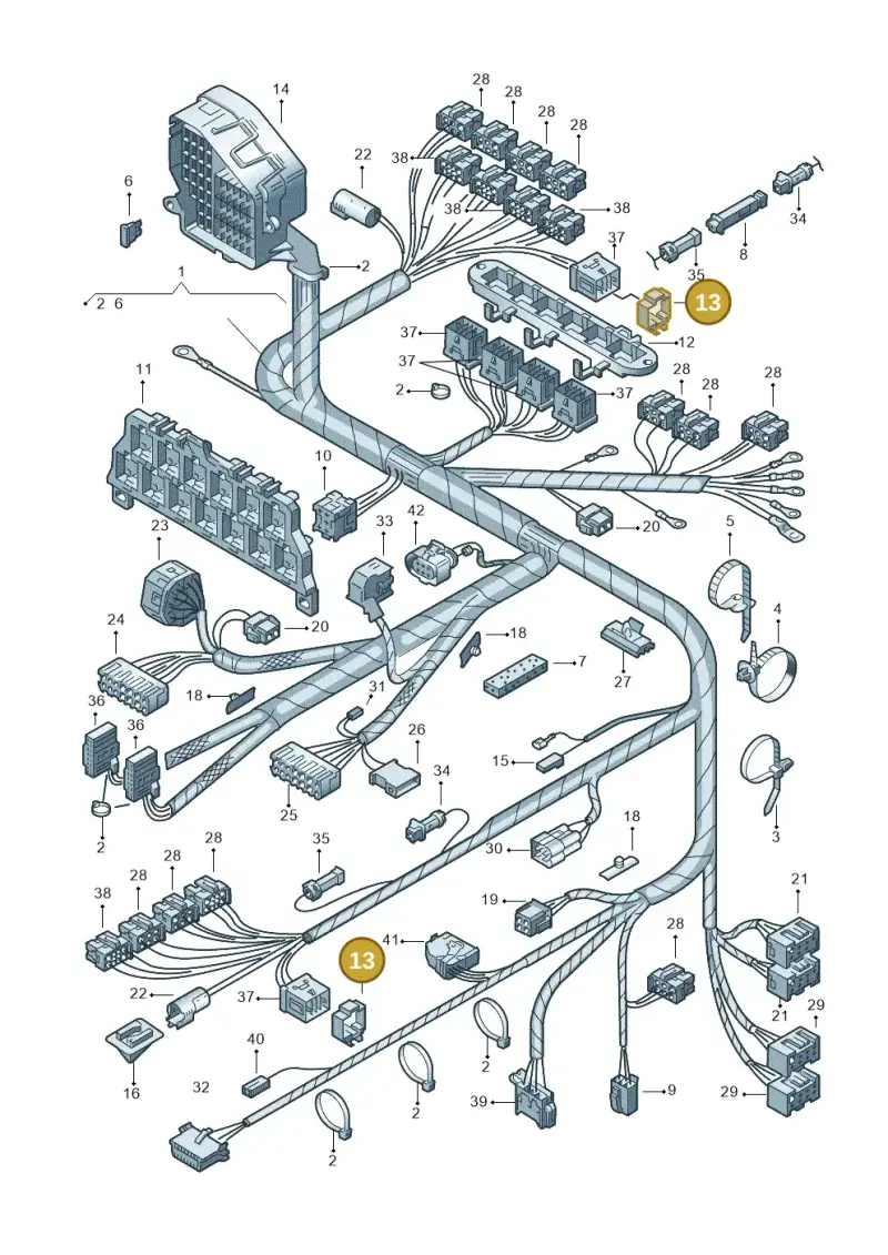 8D0937545D — Volkswagen PASSAT/4MOTION/W8 (2002-2005) diagram 156971900, position 13