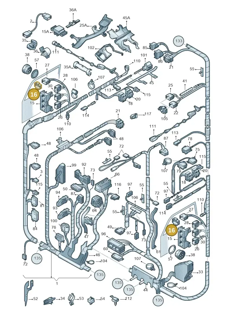 8D0937545D — Volkswagen New Beetle             06> (2005-) diagram 201971810, position 16