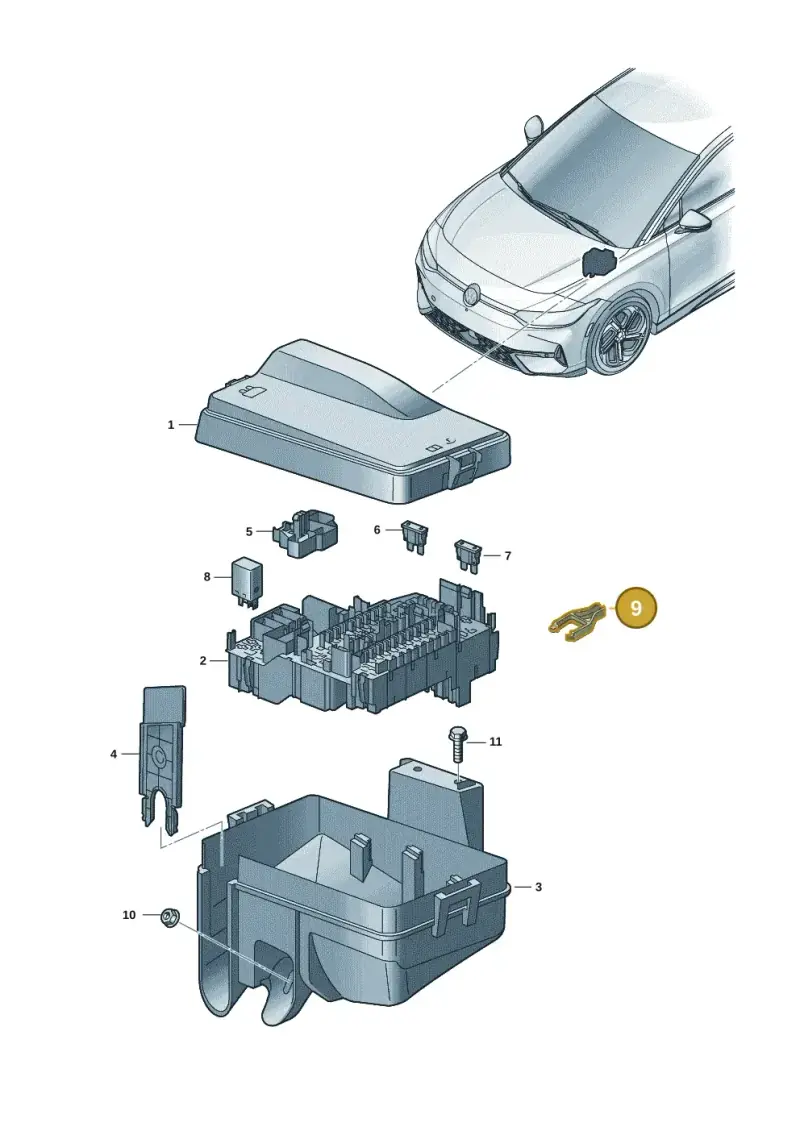8D0941802 — Volkswagen ID.7 Limousine Pro (2023-) diagram 14b937030, position 9