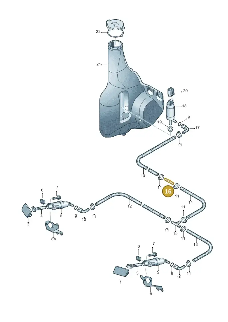 8D0955875 — Volkswagen Crafter 35 panel (2011-2016) diagram 483955300, position 16