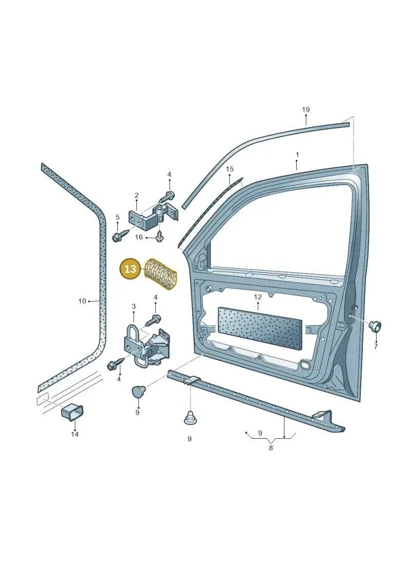 8D0959845F — Volkswagen Jetta/Wagon (2002-2006) diagram 203831100, position 13