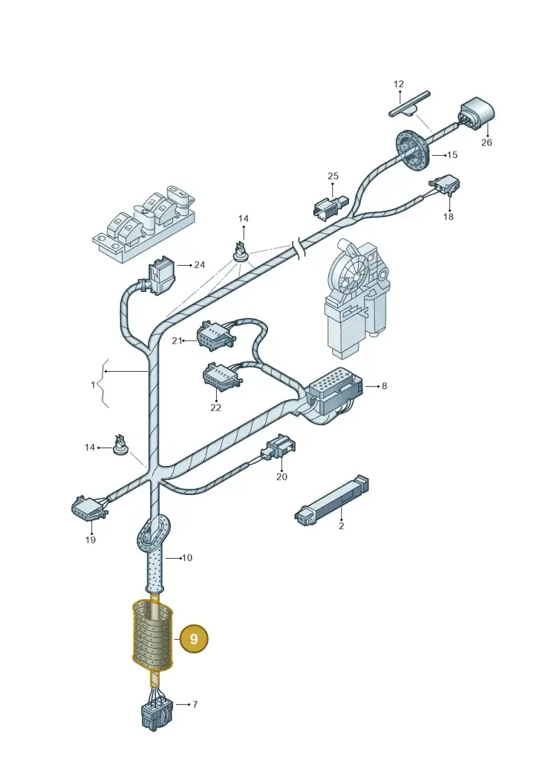 8D0959845F — Volkswagen New Beetle             06> (2005-) diagram 203972350, position 9