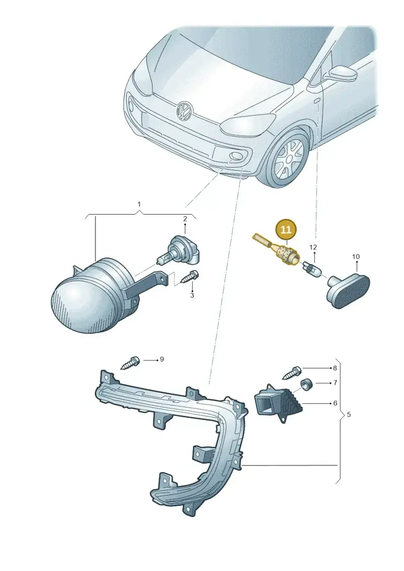 8D0971273 — Volkswagen E-up! (2013-2016) diagram 772941400, position 11