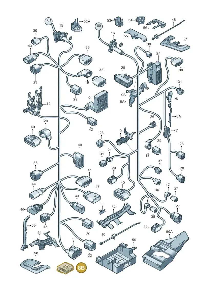 8D0971847A — Volkswagen Golf Plus (2011-2014) diagram 420971800, position 8B