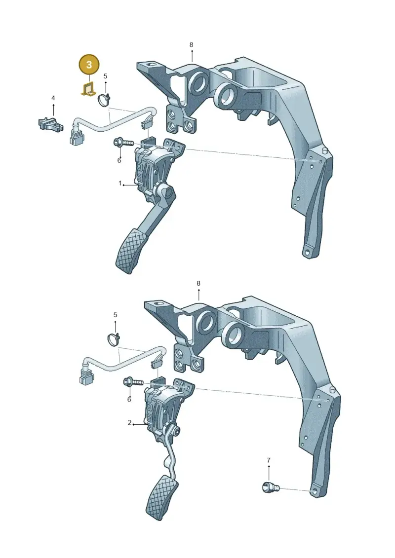 8D0971847J — Volkswagen PASSAT/4MOTION/W8 (2002-2005) diagram 260721700, position 3