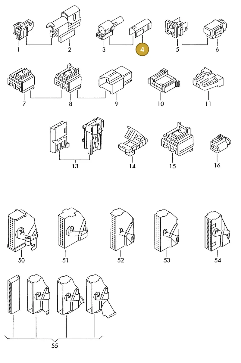 8D0971974 — Volkswagen 1J0 platform diagram 198973800, position 4