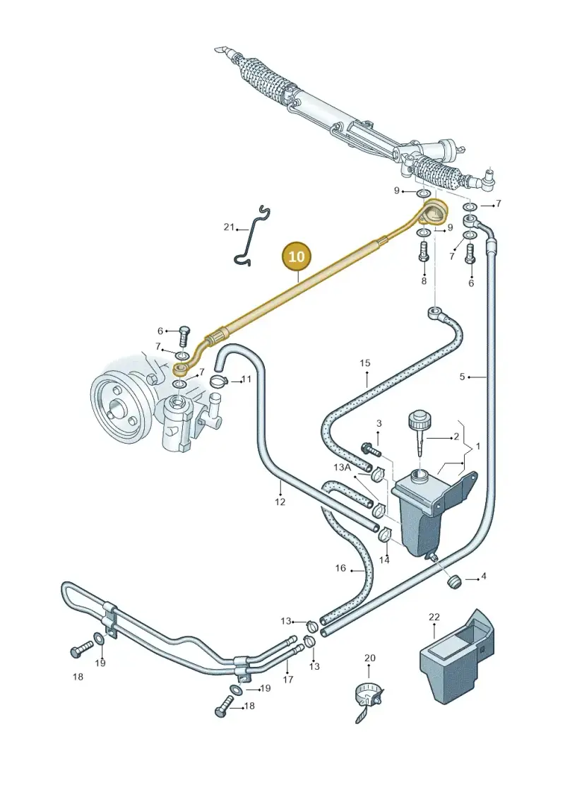 8D1422893AL — Volkswagen PASSAT                 00> (2000-) diagram 218422500, position 10