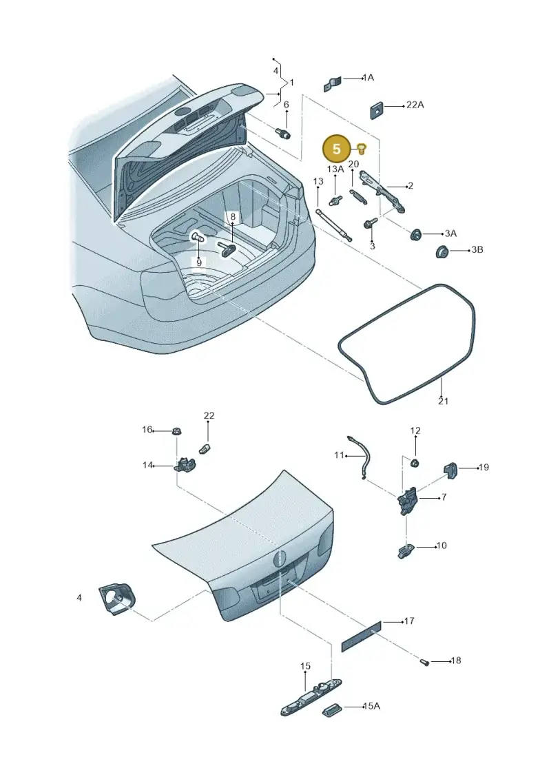 8D5827499 — Volkswagen Jetta (2008-2011) diagram 449827200, position 5