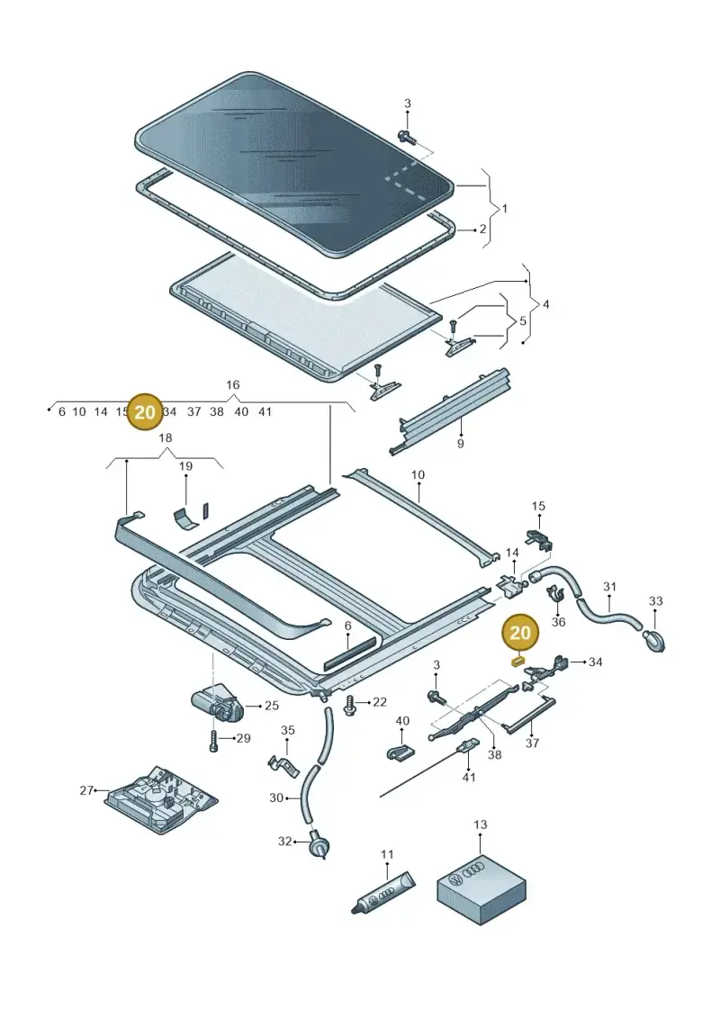 8D5898652 — Volkswagen New Passat (2015-2022) diagram 691877000, position 20