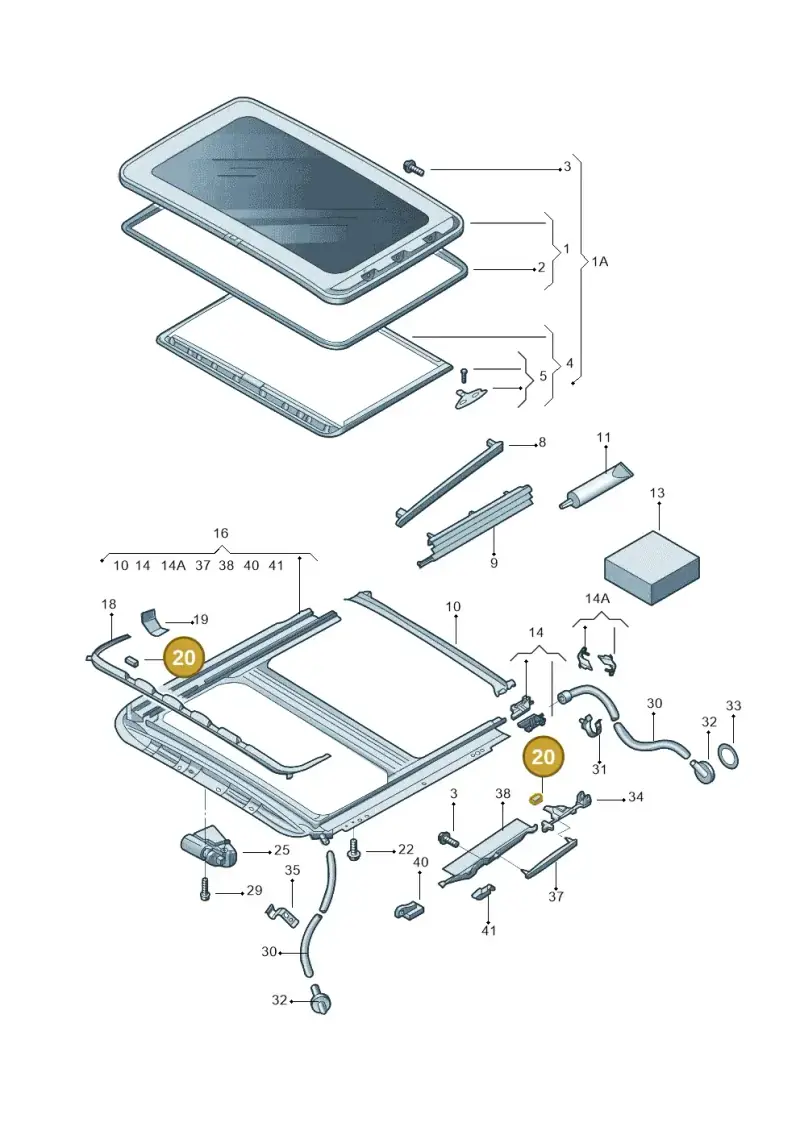 8D5898652 — Volkswagen New Passat (2011-2019) diagram 714877000, position 20