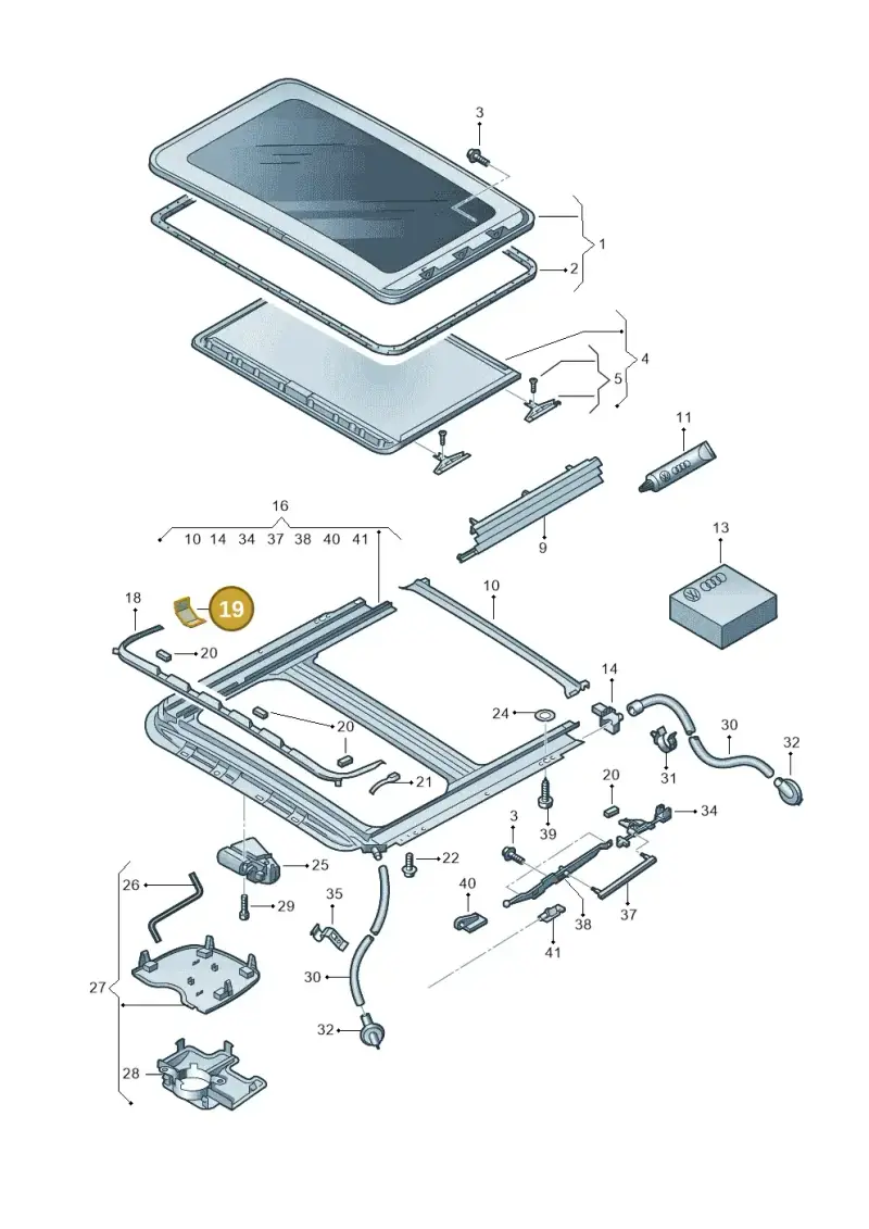 8D5898671A — Volkswagen Golf Plus (2011-2014) diagram 420877000, position 19