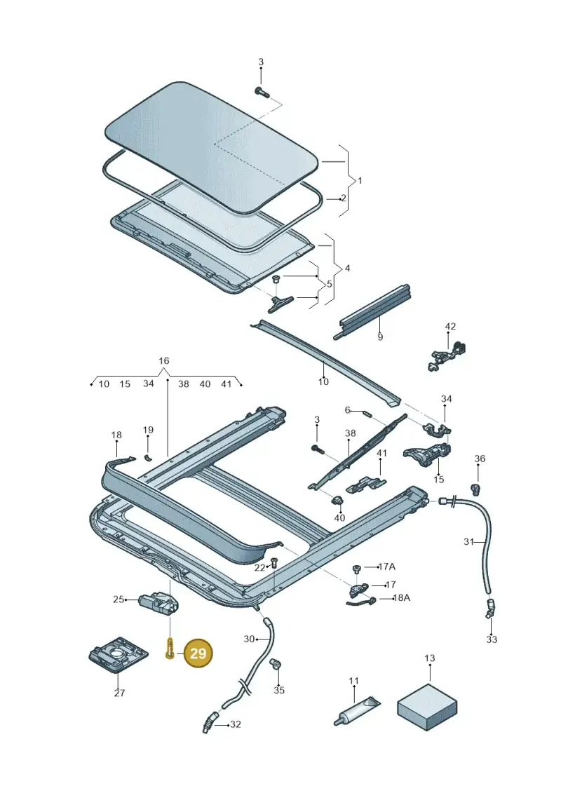 8D9877721 — Volkswagen Jetta (2014-2017) diagram 692877000, position 29