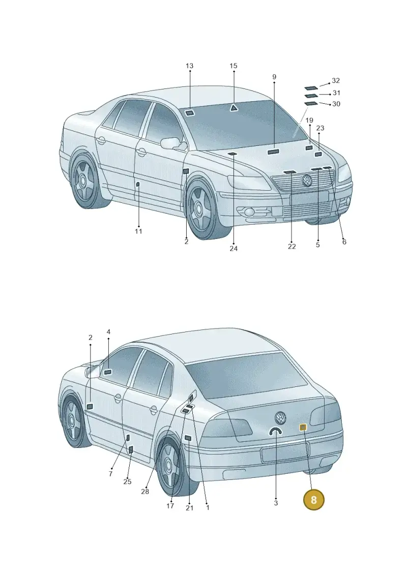 8E0010175A — Volkswagen Phaeton 4motion (2010-2016) diagram 258010000, position 8