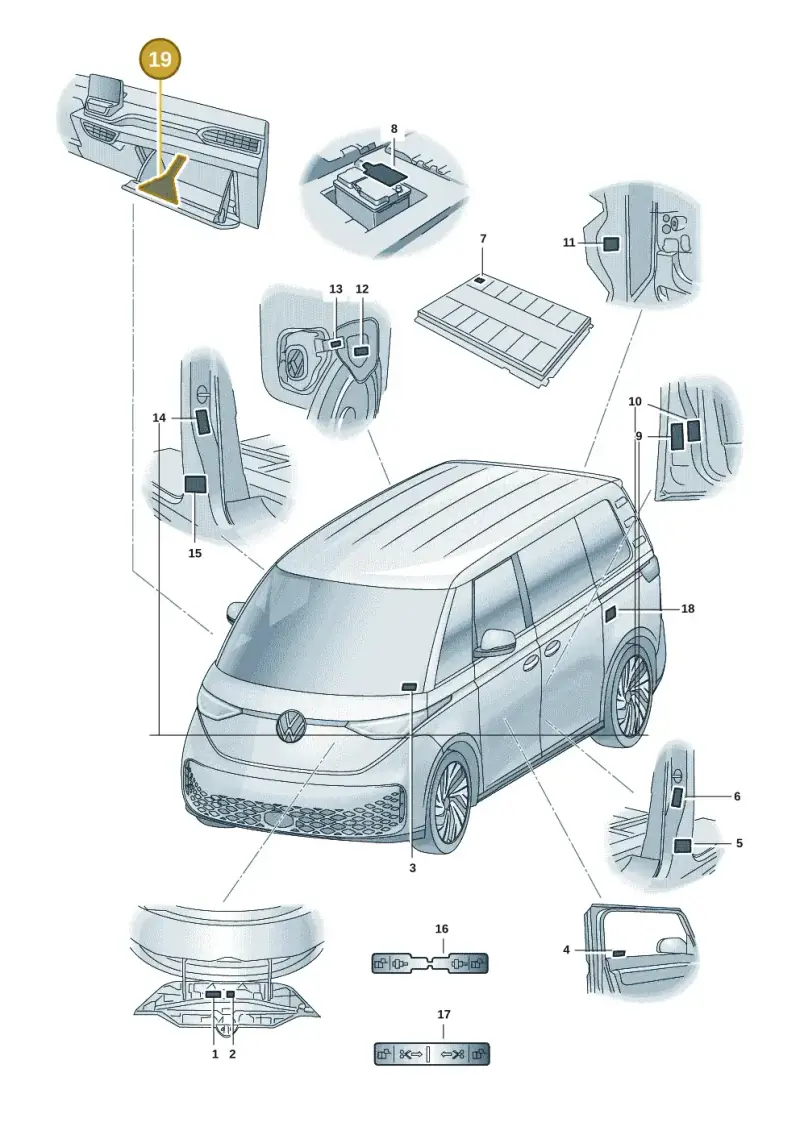 8E0010352P — Volkswagen ID.Buzz (2022-) diagram 15a010000, position 19