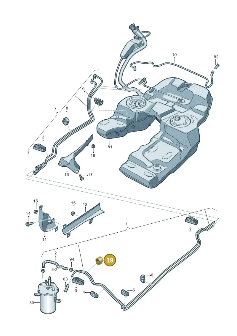 8E0130722D — Volkswagen Touareg BlueMotion (2014-2018) diagram 693201250, position 19