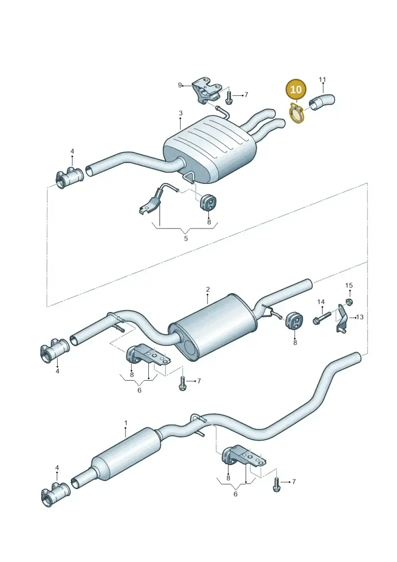 8E0253139B — Volkswagen Passat estate (2008-2011) diagram 460253900, position 10
