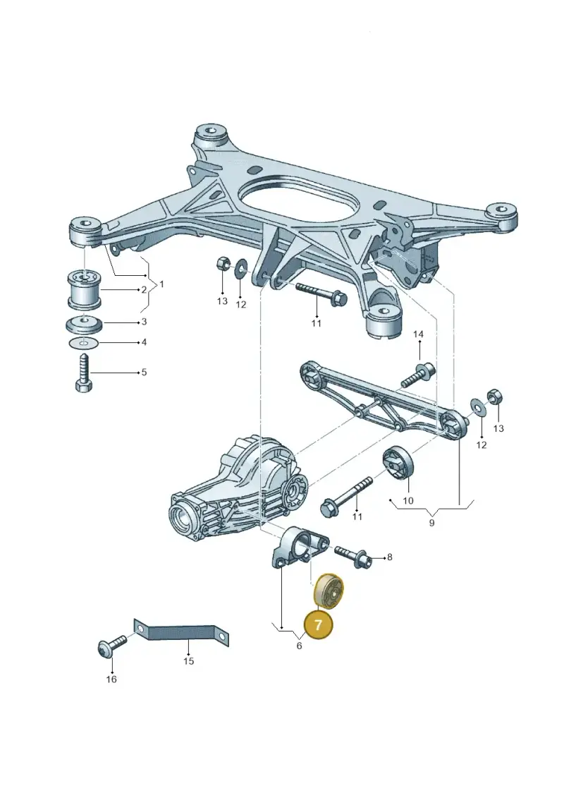8E0599381B — Volkswagen Phaeton (lang) (2003-2006) diagram 258505000, position 7