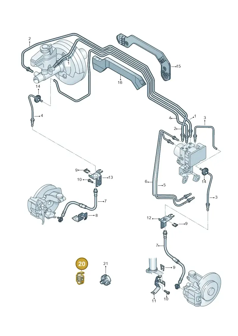 8E0611797D — Volkswagen Caddy kombi (2015-2020) diagram 694611250, position 20