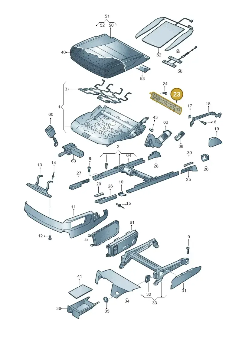 8E0813477A — Volkswagen Touareg (2005-2006) diagram 478881100, position 23
