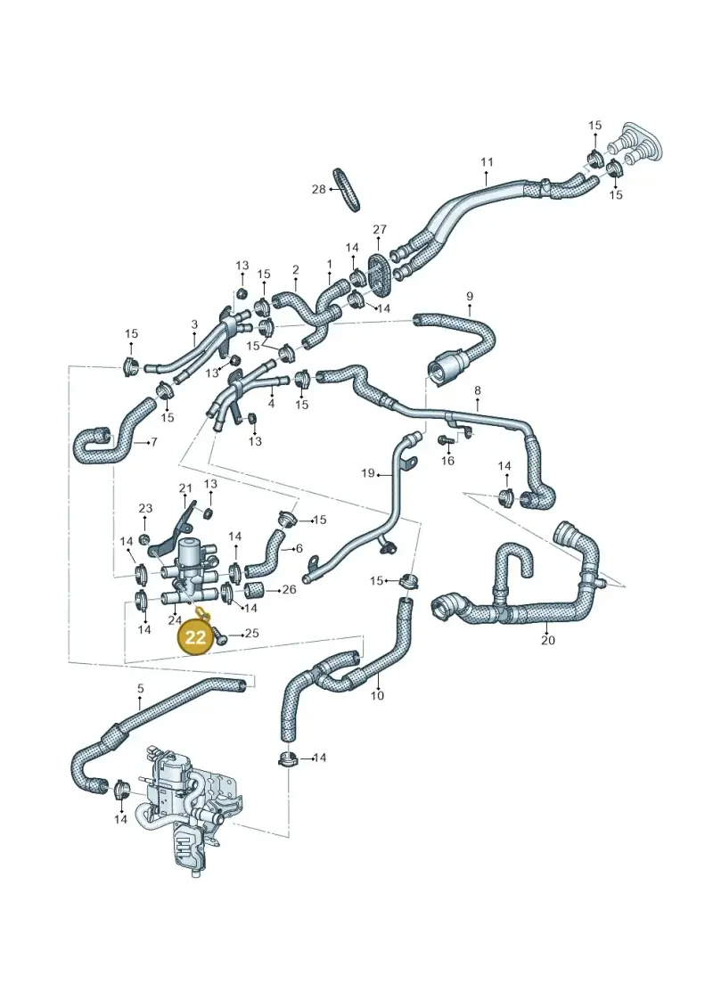 8E0820607 — Volkswagen Touareg (2017-2023) diagram 439819810, position 22