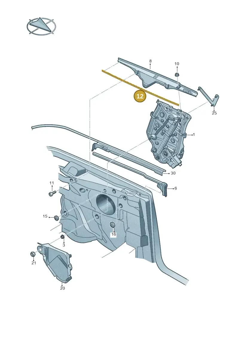 8E0831575A — Volkswagen Golf Cabriolet (2011-2016) diagram 718839600, position 12