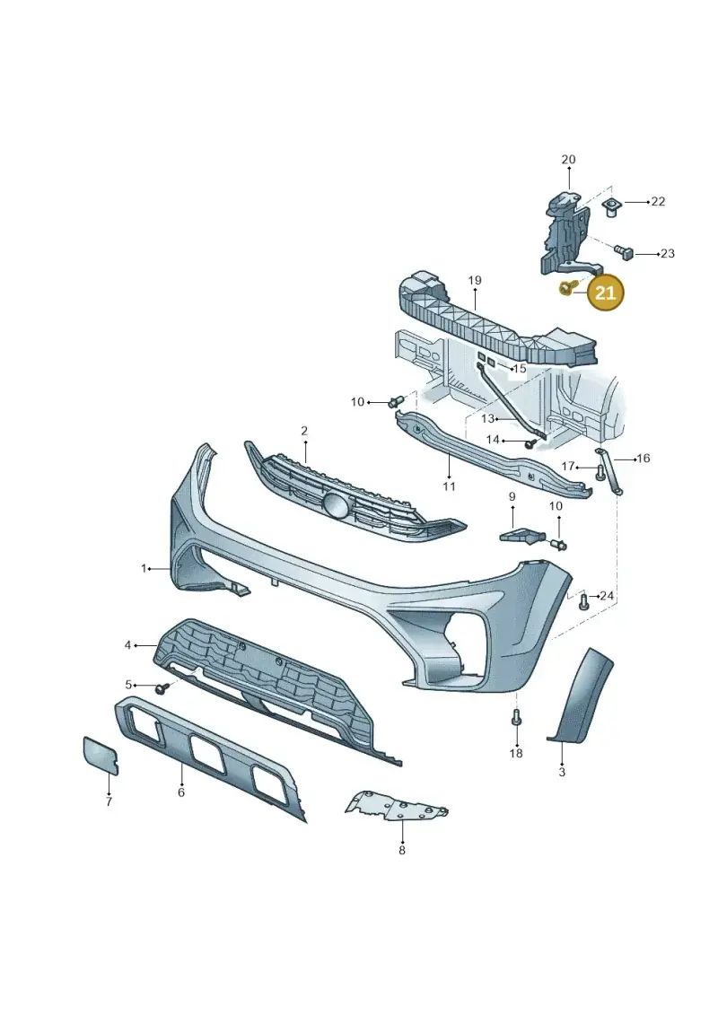 8E0837453A — Volkswagen Amarok twin cab (2022-) diagram 2ha807005, position 21