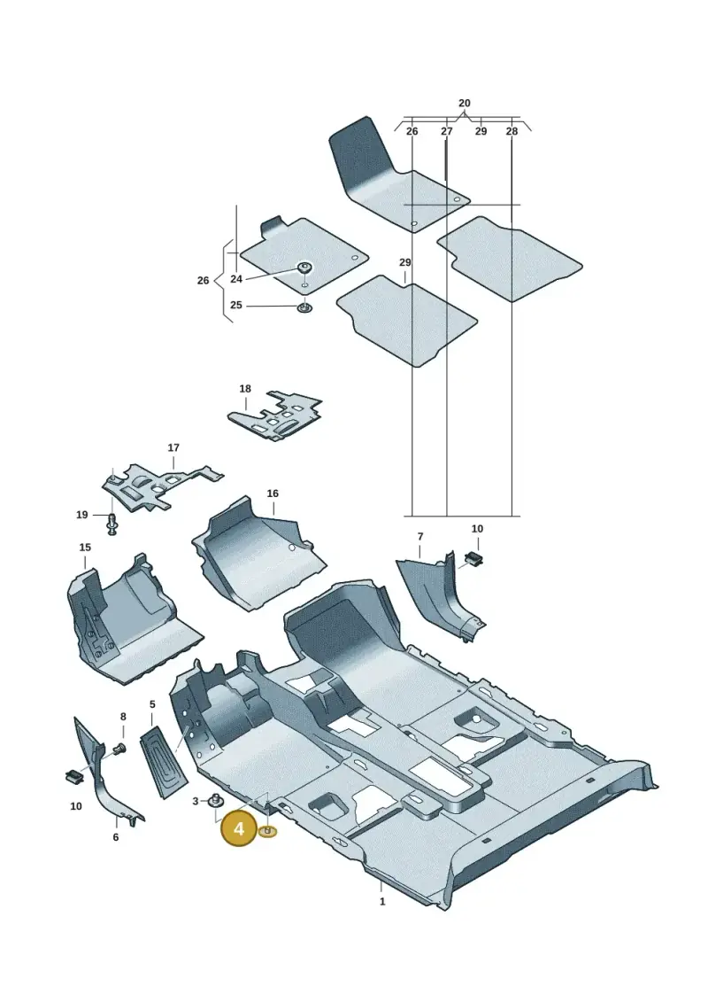 8E0864227 — Volkswagen ID.7 Limousine Pro (2023-) diagram 14b863000, position 4