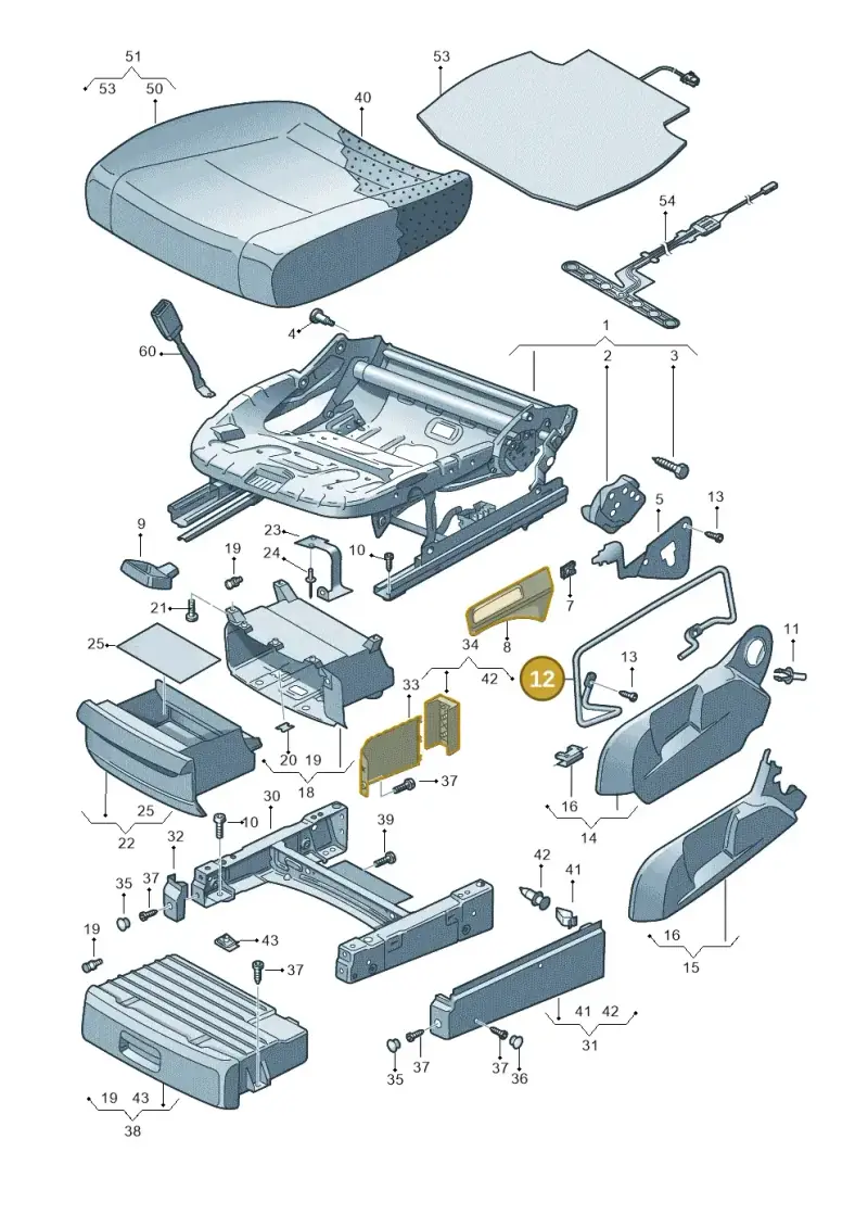 8E0881560 — Volkswagen Touran 2.0 (2010-2015) diagram 694881000, position 12
