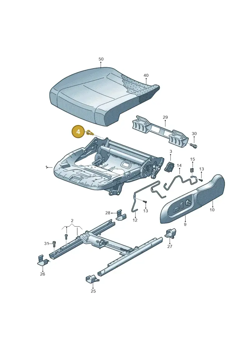 8E0881954 — Volkswagen Jetta variant (2009-2014) diagram 420881100, position 4