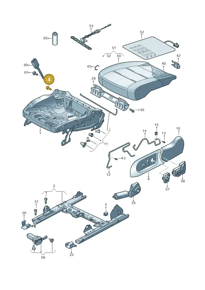 8E0881954 — Volkswagen Golf (2011-2013) diagram 712881100, position 4