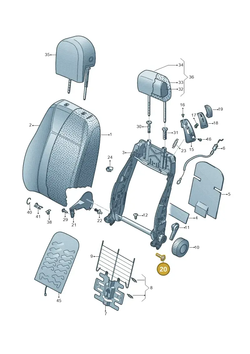 8E0881954 — Volkswagen Golf (2011-2013) diagram 729881500, position 20