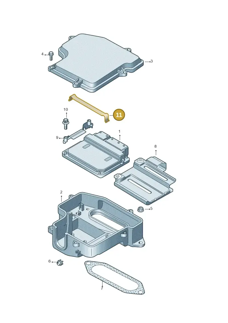 8E0907354 — Volkswagen PASSAT/4MOTION/W8 (2002-2005) diagram 404906210, position 11