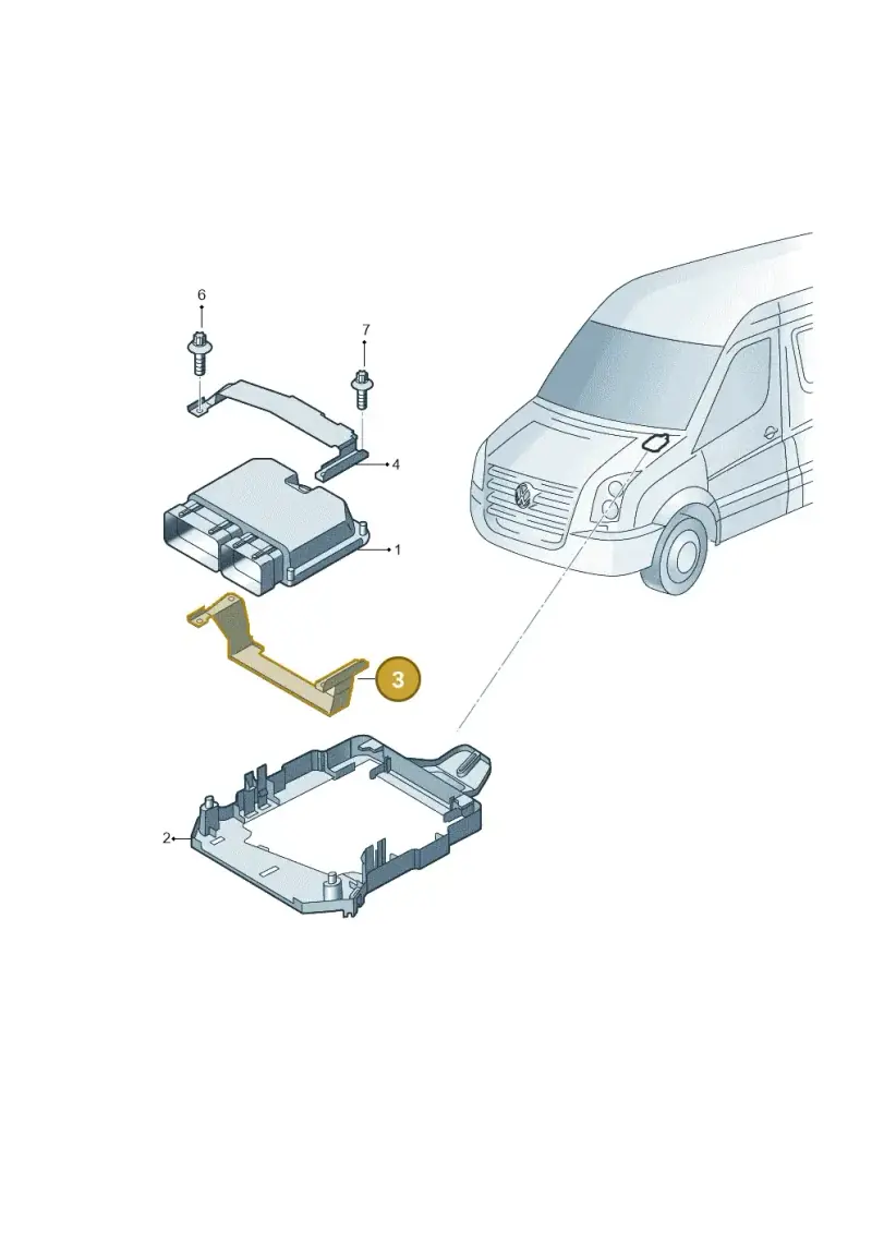 8E0907411J — Volkswagen Crafter 35 panel (2011-2016) diagram 722906200, position 3