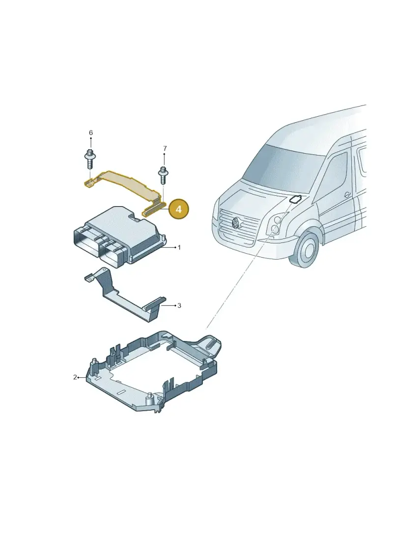 8E0907500J — Volkswagen Crafter 35 panel (2011-2016) diagram 722906200, position 4