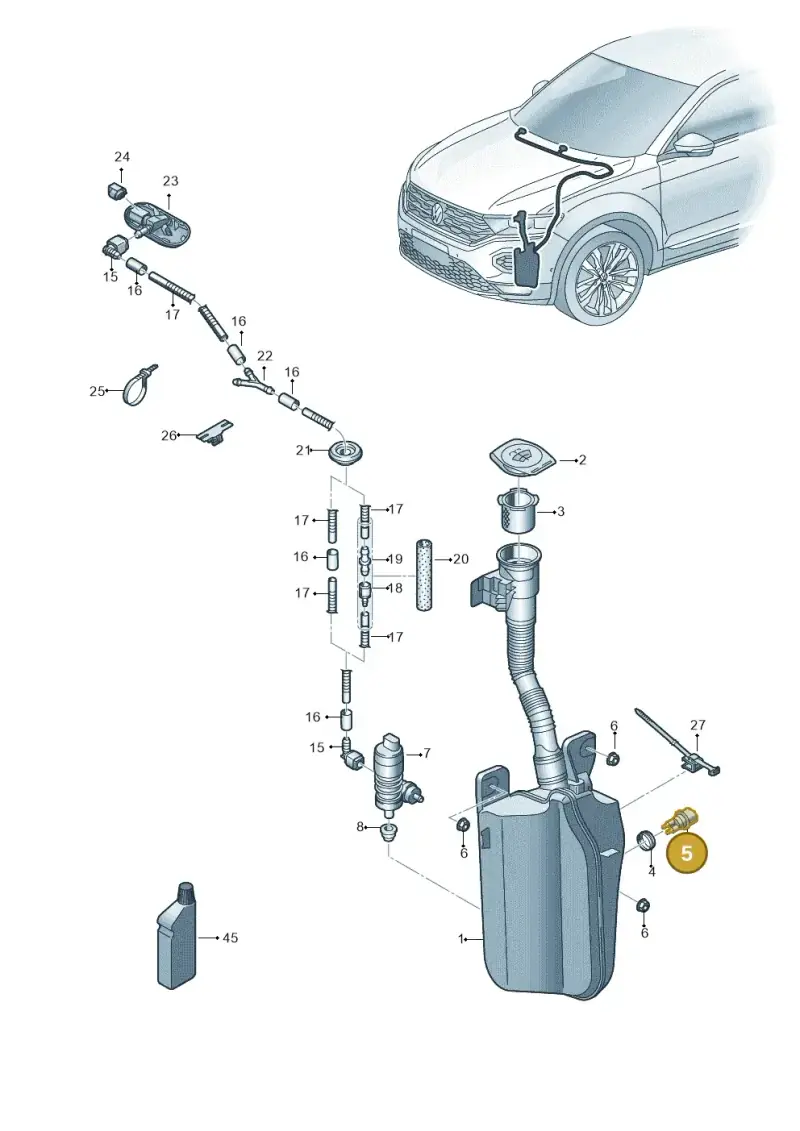 8E0955465A — Volkswagen T-Roc convertible 1.5 (2019-2024) diagram 813955100, position 5