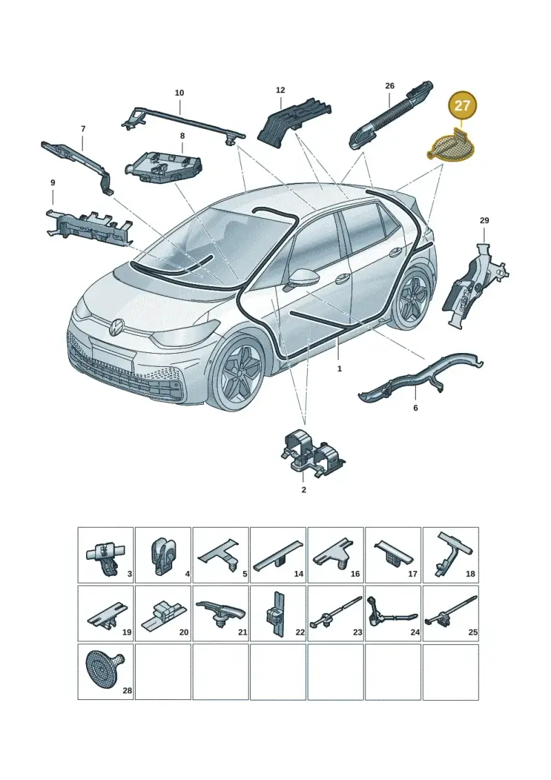 8E0971841F — Volkswagen ID.3 Pro (2019-2024) diagram 10a971091, position 27