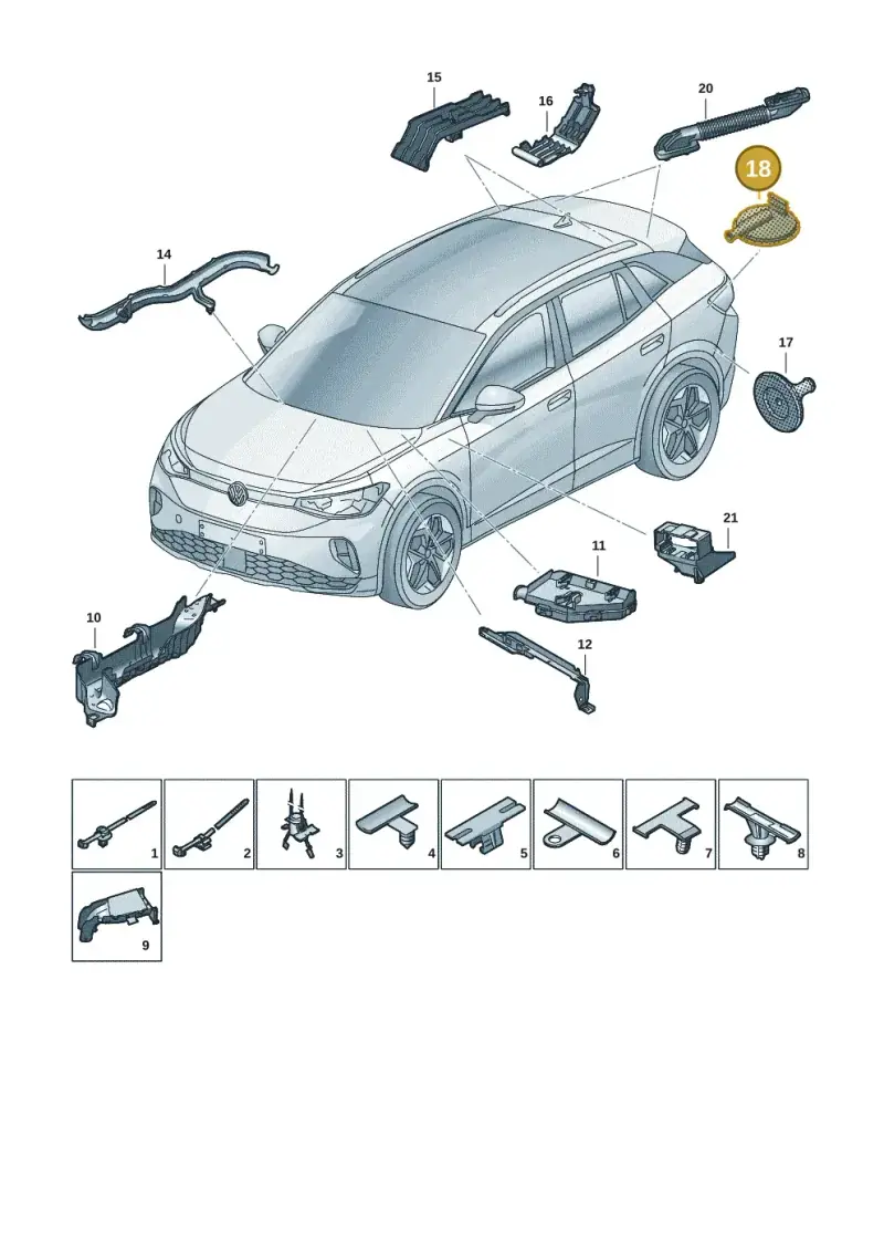 8E0971841F — Volkswagen ID.4 Pro (2020-2023) diagram 11a971091, position 18