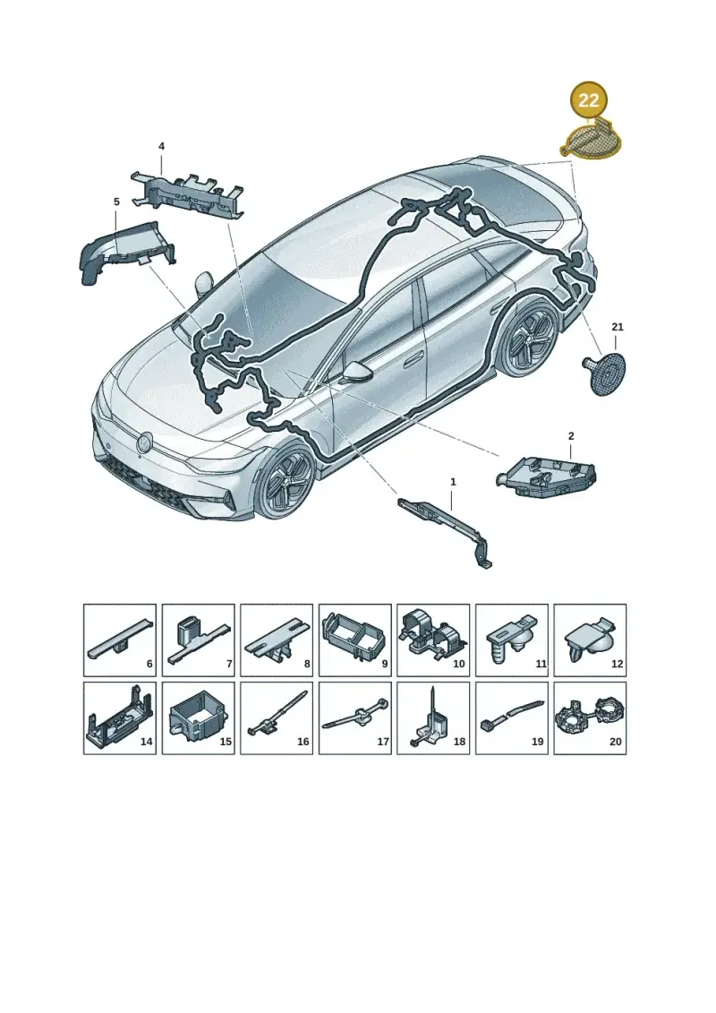 8E0971841F — Volkswagen ID.7 Limousine Pro (2023-) diagram 14b972001, position 22