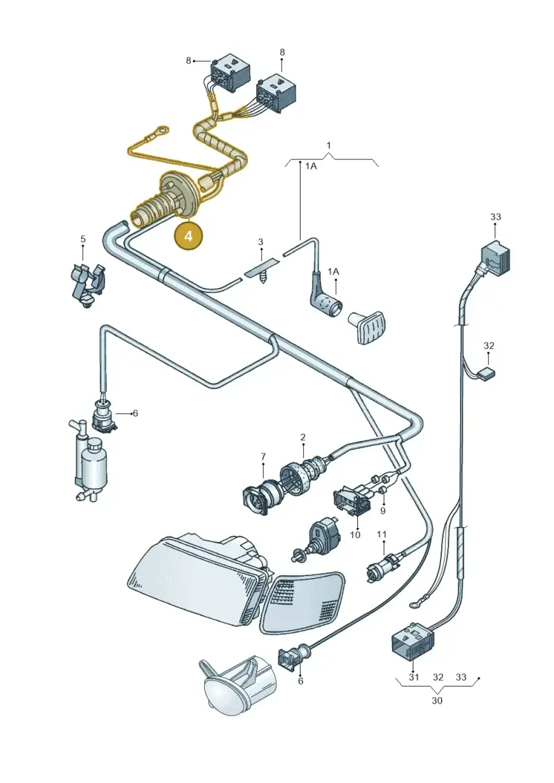 8E0971871G — Volkswagen PASSAT/4MOTION/W8 (2002-2005) diagram 157971400, position 4