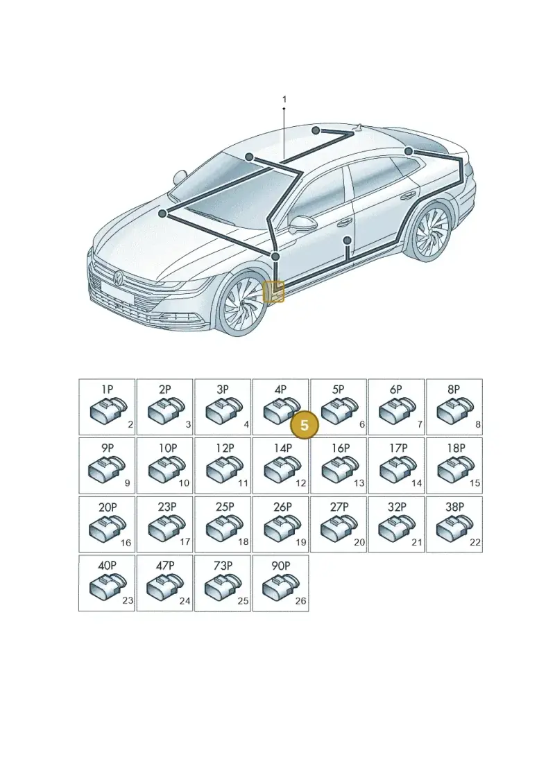 8E0971934 — Volkswagen Arteon (2017-2023) diagram 828971900, position 5