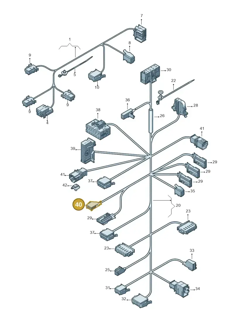 8E0971980 — Volkswagen Sharan BlueMotion (2015-2022) diagram 689972260, position 40
